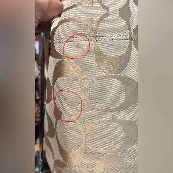 2014 Coach Daisy Signature Jacquard Leather Satchel Bag Collectible w FREE SCARF - Picture 8 of 15